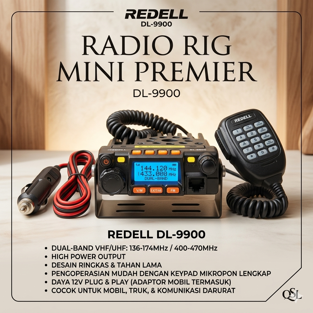 Radio RIG mini REDEL DL 9900 dual band 25 watt
