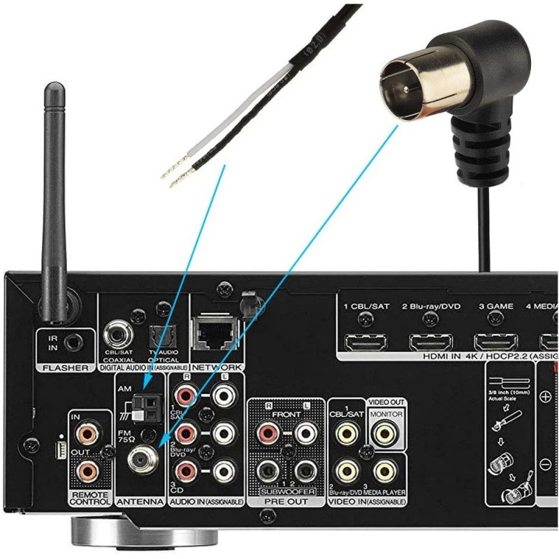 150Cm Antena Fm Radio Am Mobil Jernih 520-1710 Mhz Aksesori Kendaraan Pemasangan Praktis