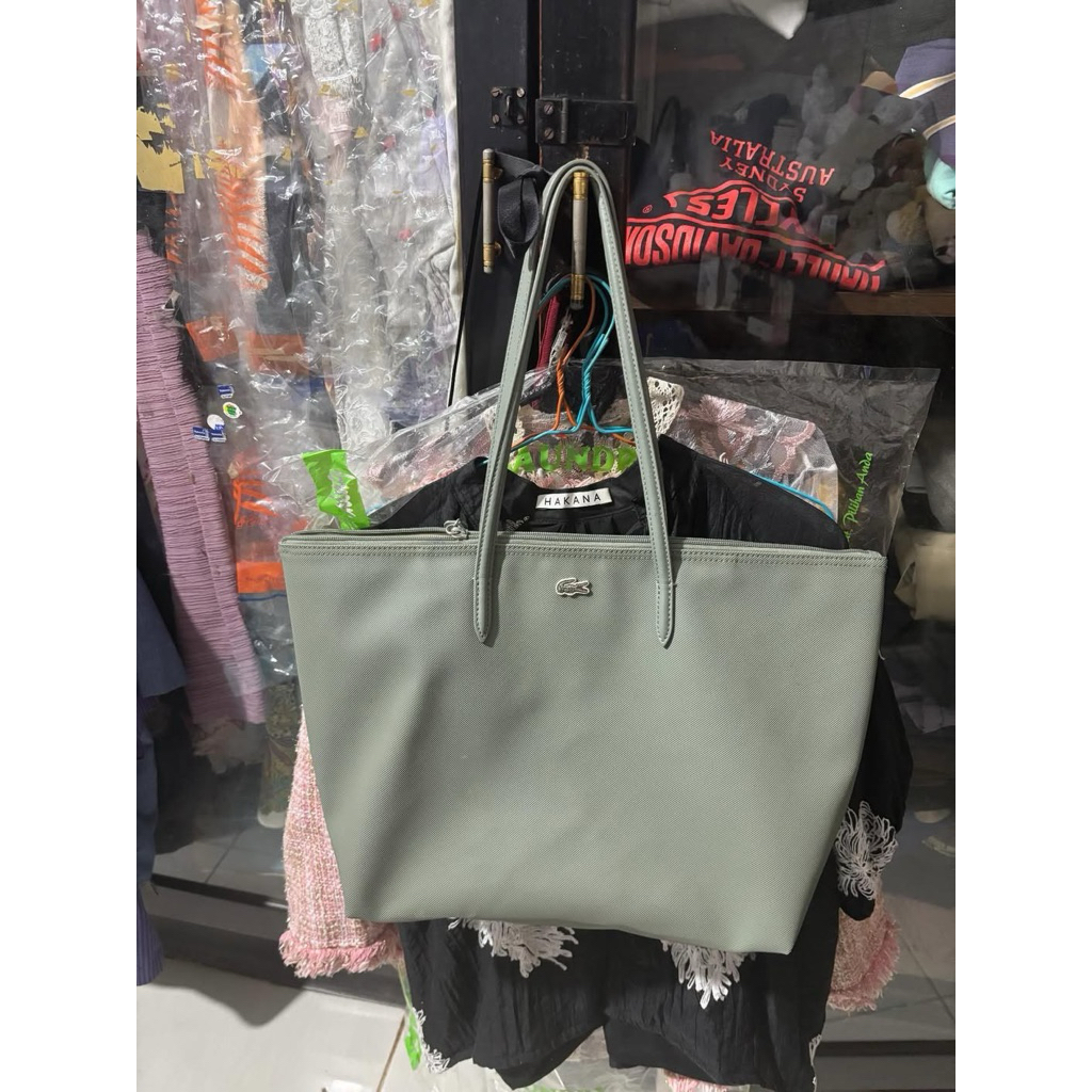 tas lacoste tote bag authentic