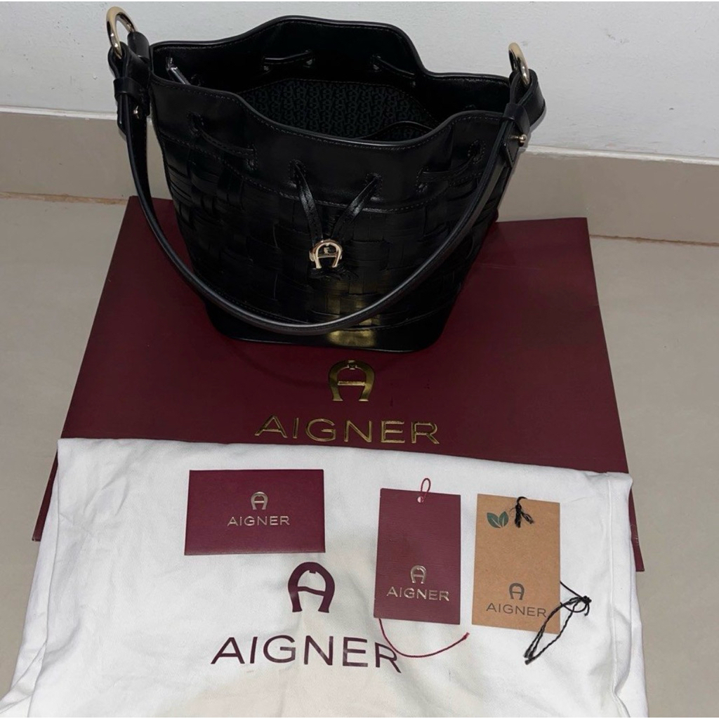 aigner bucket bag authentic preloved