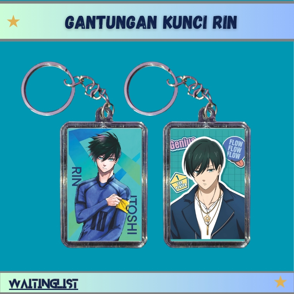 Keychain Gantungan Kunci Anime Blue Lock - Rin Itoshi Edition