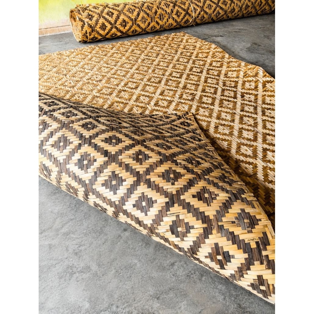Anyaman Bambu Motif READY 2M X 3M | Bedeg Gedeg Gribig | Hiasan Dinding Plafon Gazebo Cafe Villa