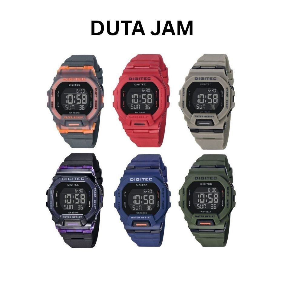 JAM TANGAN PRIA DIGITEC DG5169 DG 5169T DG-5169T DG 5169 DIGITAL RESIN/ KARET/ RUBBER STRAP