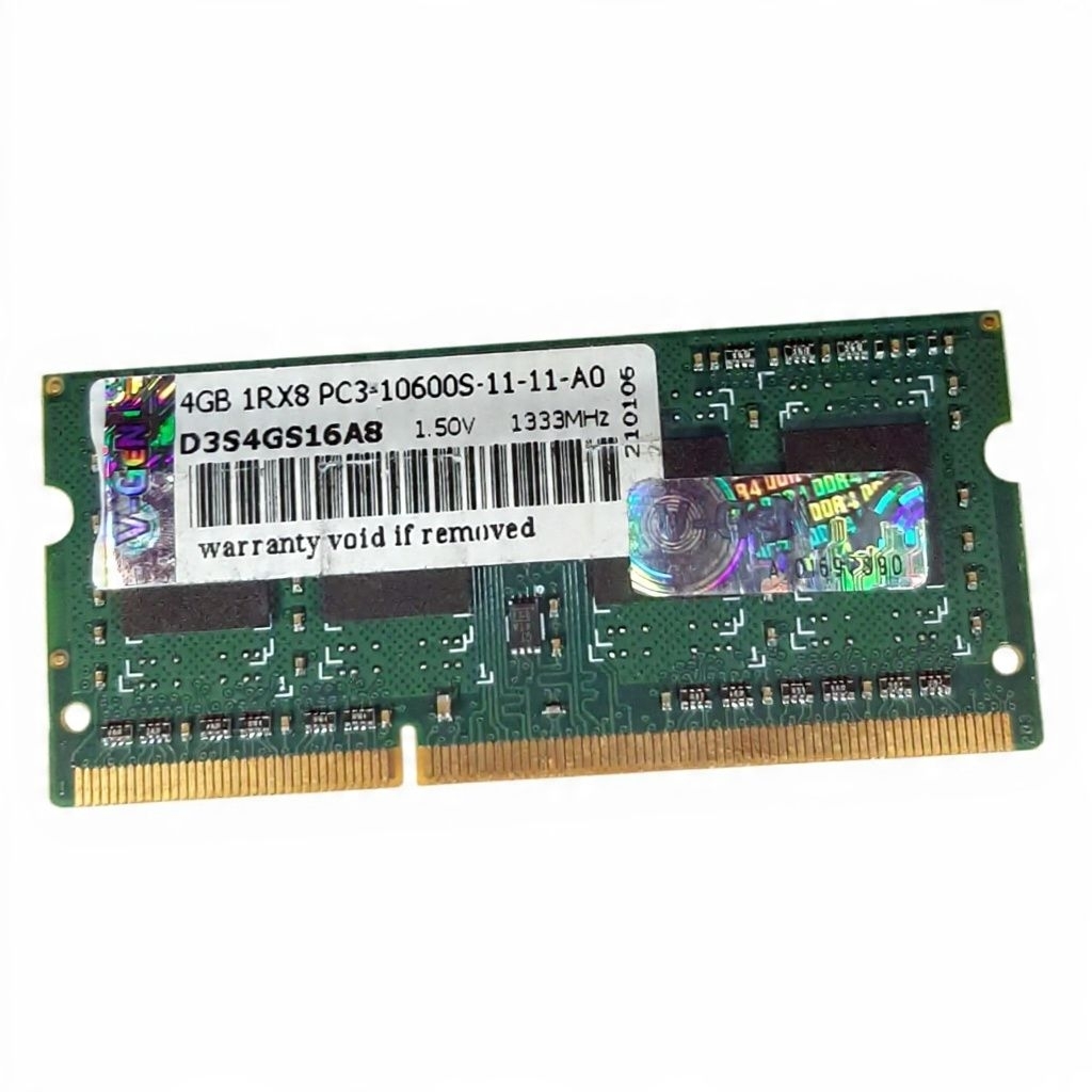 RAM Copotan Laptop DDR3 SODIM | 4GB 1Rx8 PC3-10600S | V-GEN