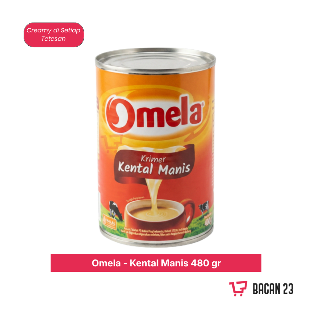 Omela Kental Manis (480 gr) / Kental Manis Kaleng / Susu Kaleng Omela / Bacan23