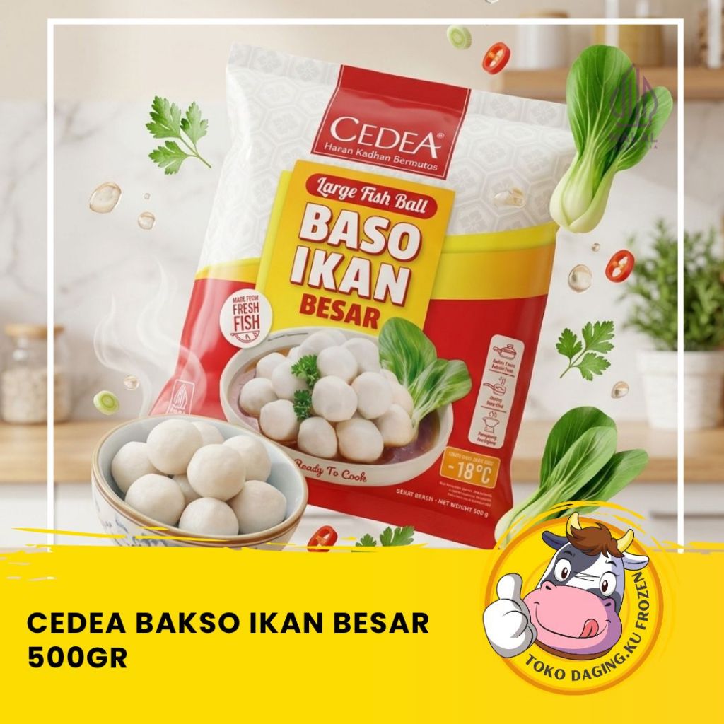 Cedea - Bakso Ikan 500GR Bakso Ikan  Frozen Food Halal Praktis Food