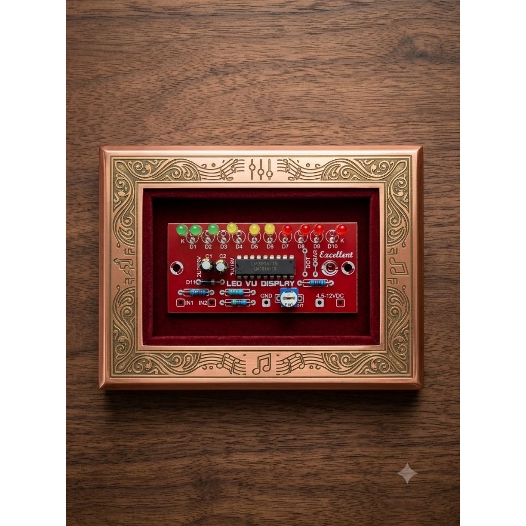 Kit LED VU Display Audio Level Indicator Excellent LM3915 - Pengukur Signal Audio Musik