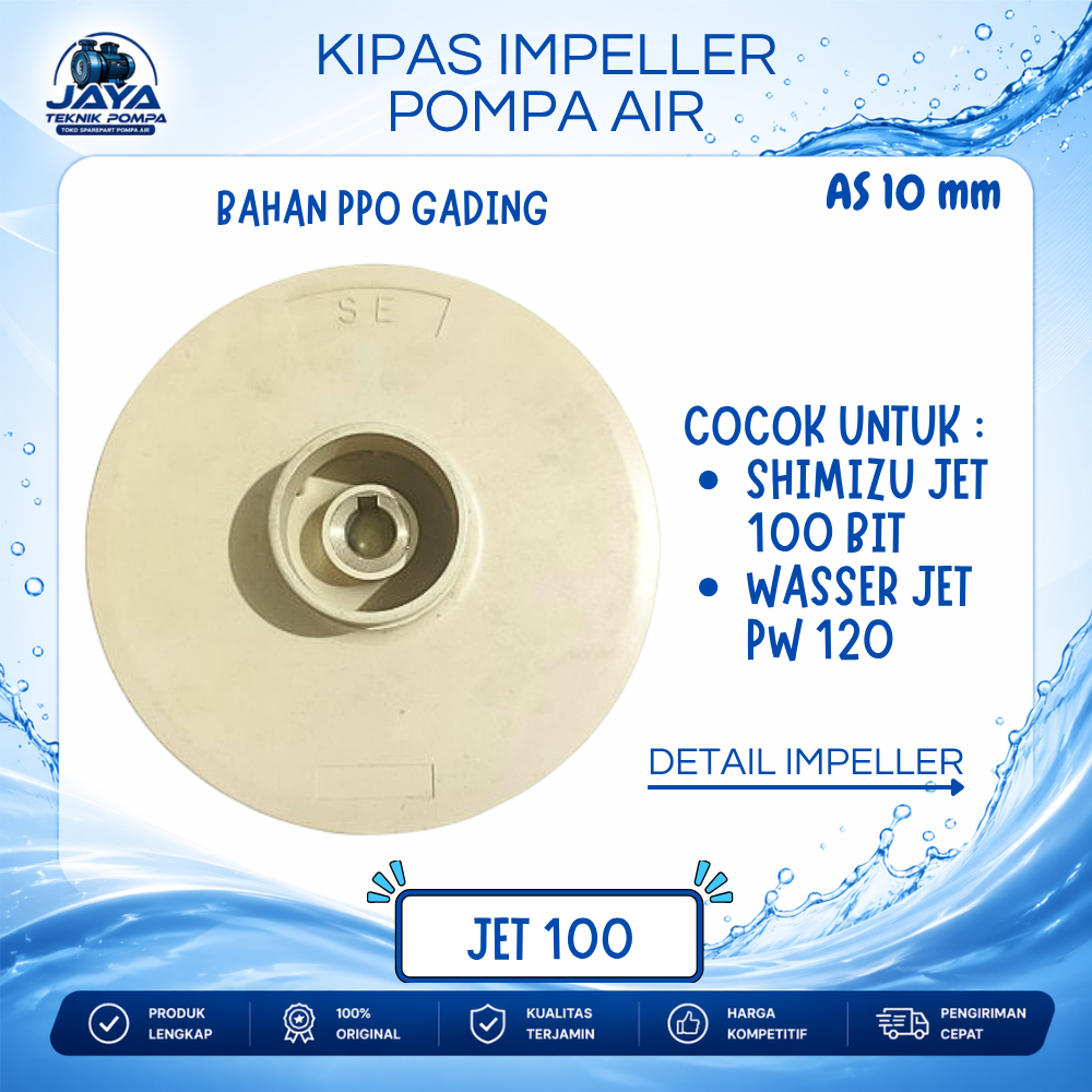 Kipas Impeller Pompa Air Shimizu JET 100 Wasser Jet 100 - Sparepart Pompa Air