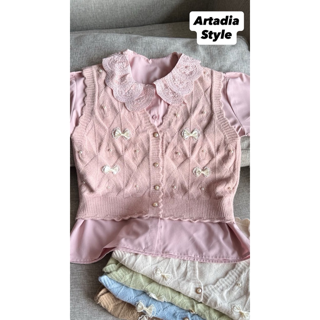 2in1 2in1 VEST RAJUT+INNER BLOUSE IMPORT