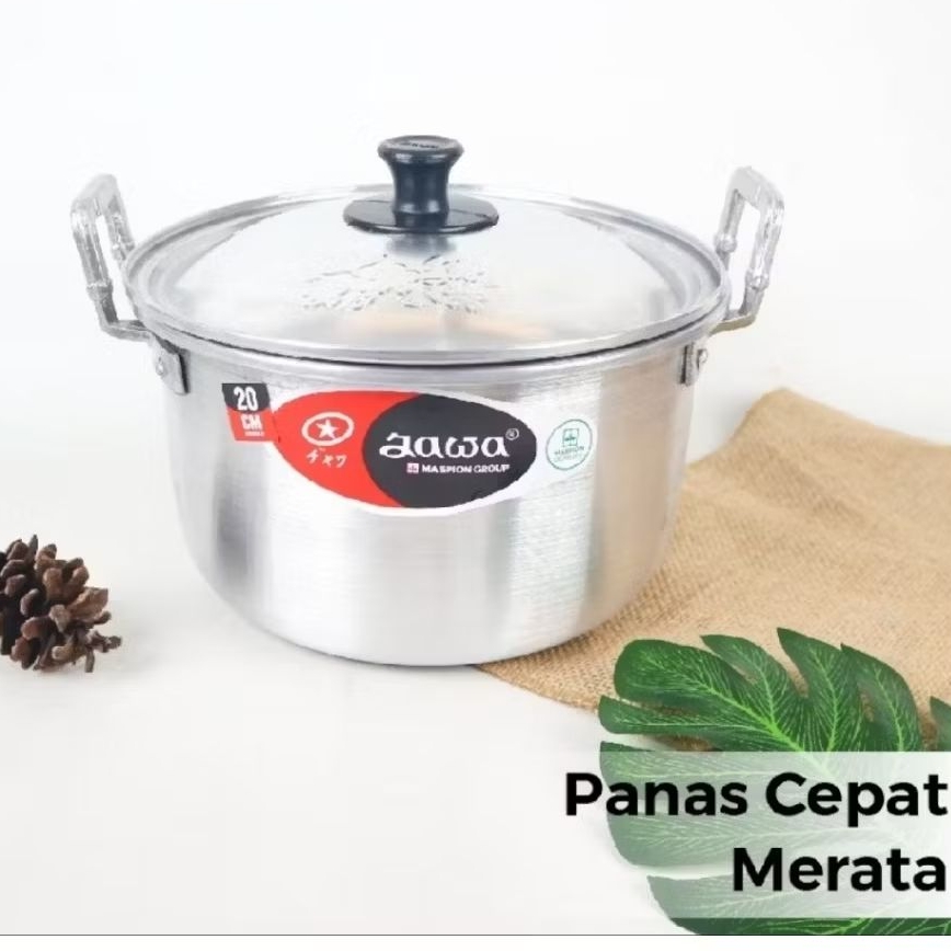 panci tutup Jawa 40cm ,tanpa sarangan panci aluminium jumbo , dandang jumbo