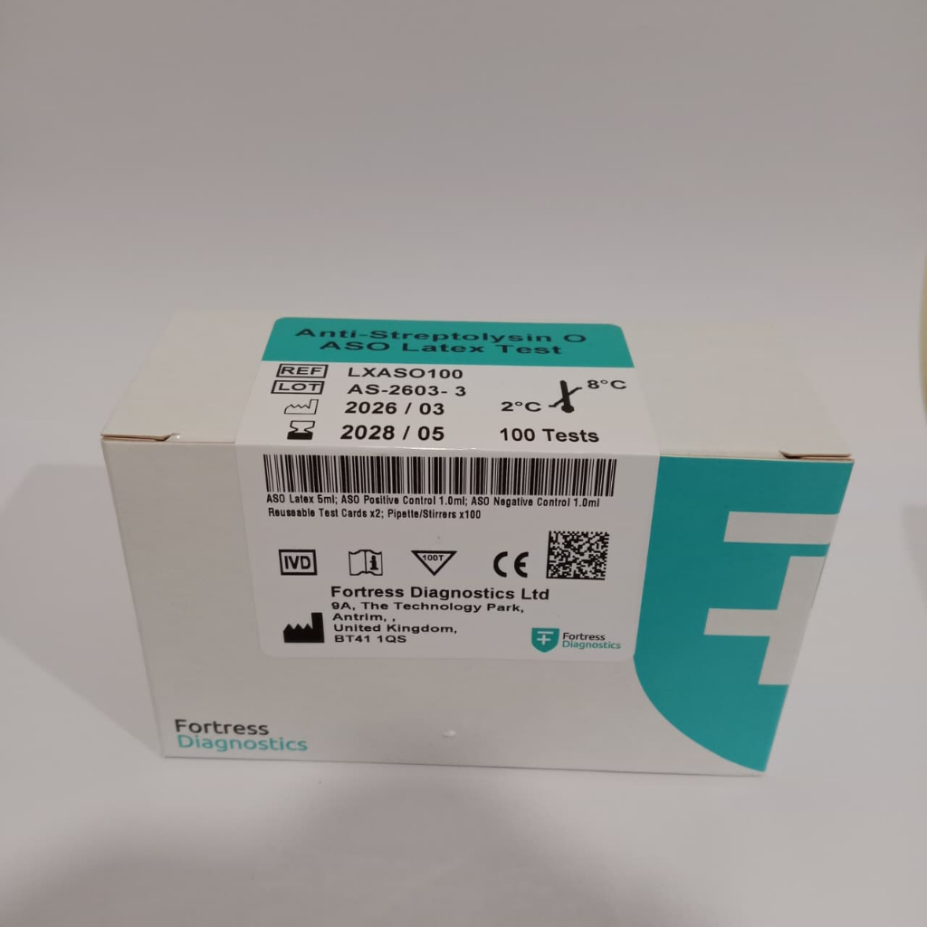 FORTRESS ASO Latex 100T ASTO LATEX ISI 100 Test / Reagen ASO Latex Kit ED 05/2028