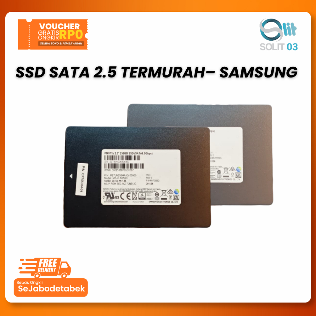 TERMURAH SSD SATA 256GB – SAMSUNG (ORI OEM)
