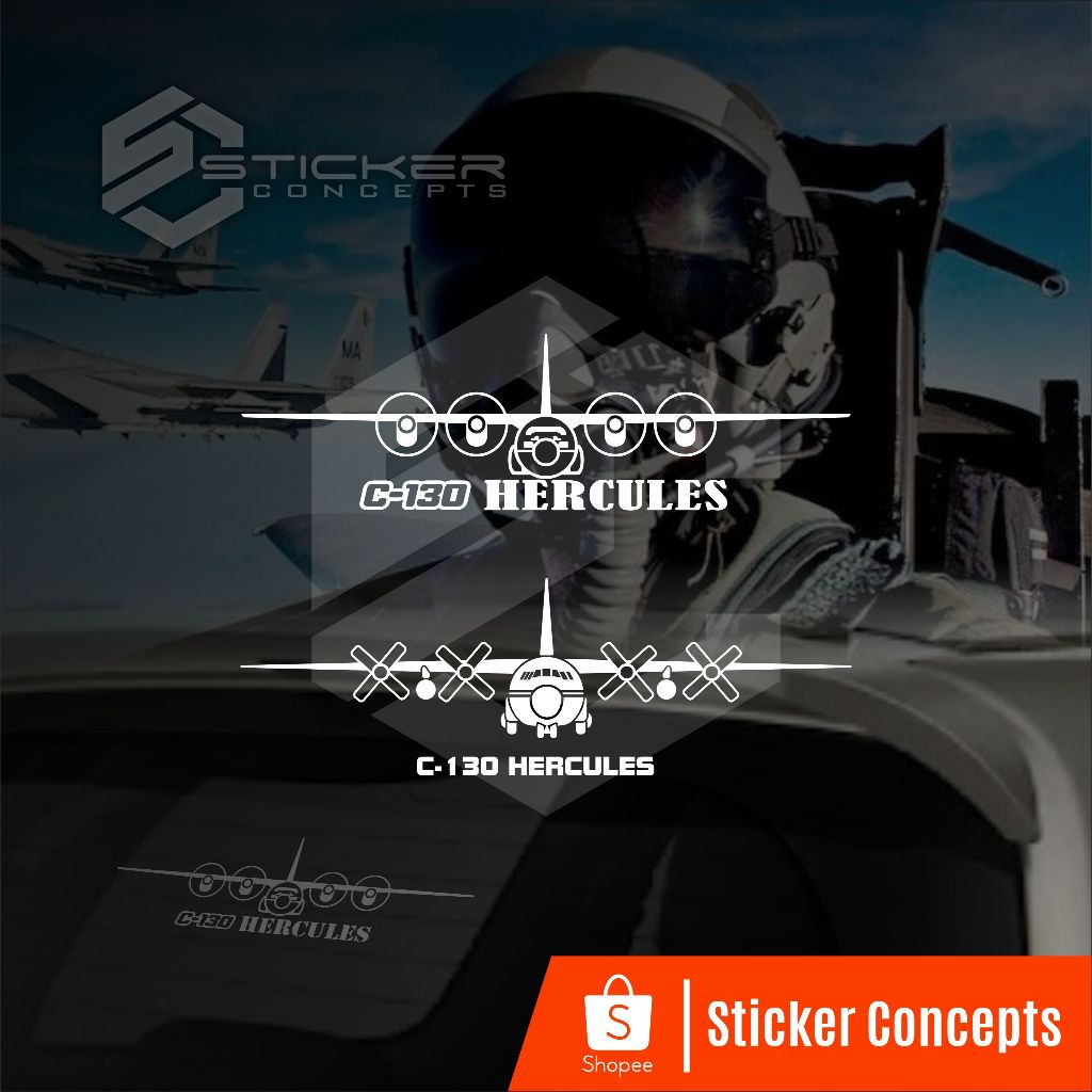 Sticker Pesawat Hercules | cutting sticker
