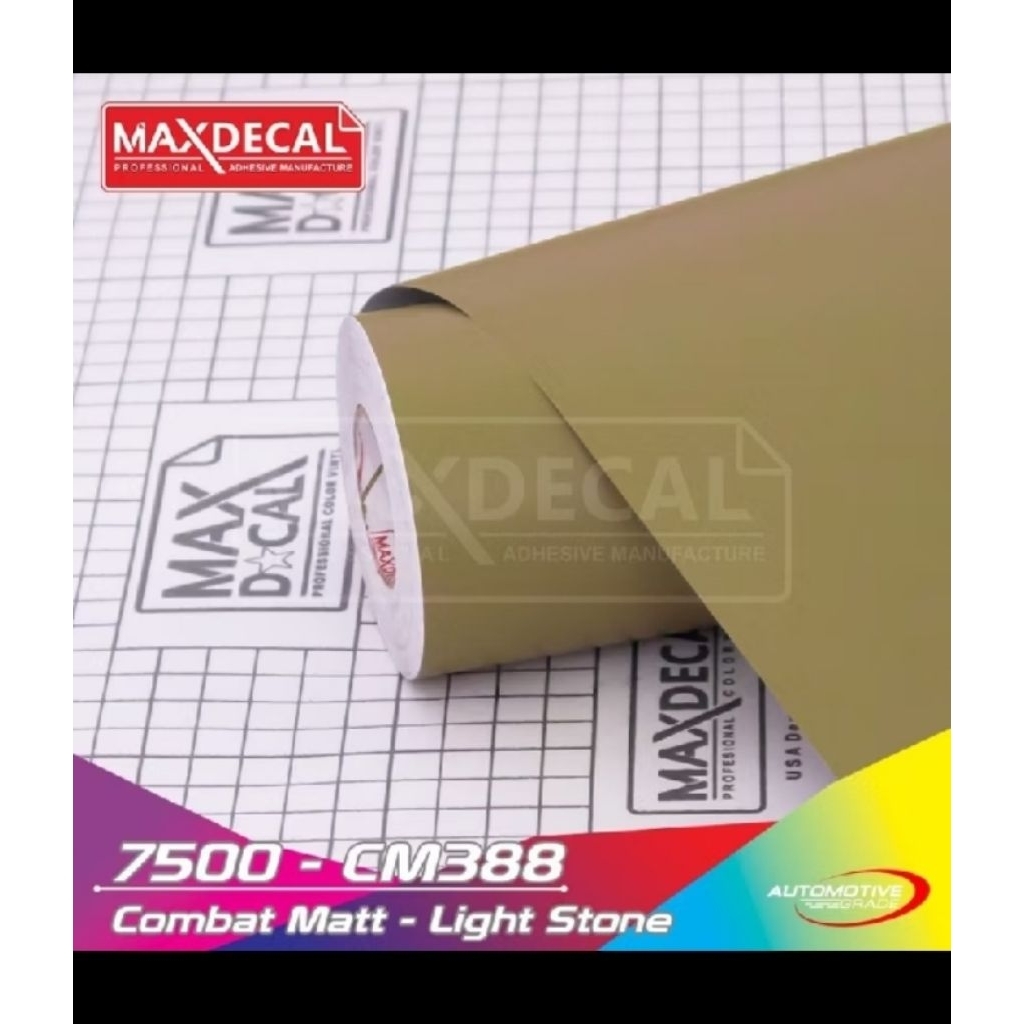 Skotlet Stiker Motor Coklat Muda Dong Maxdecal