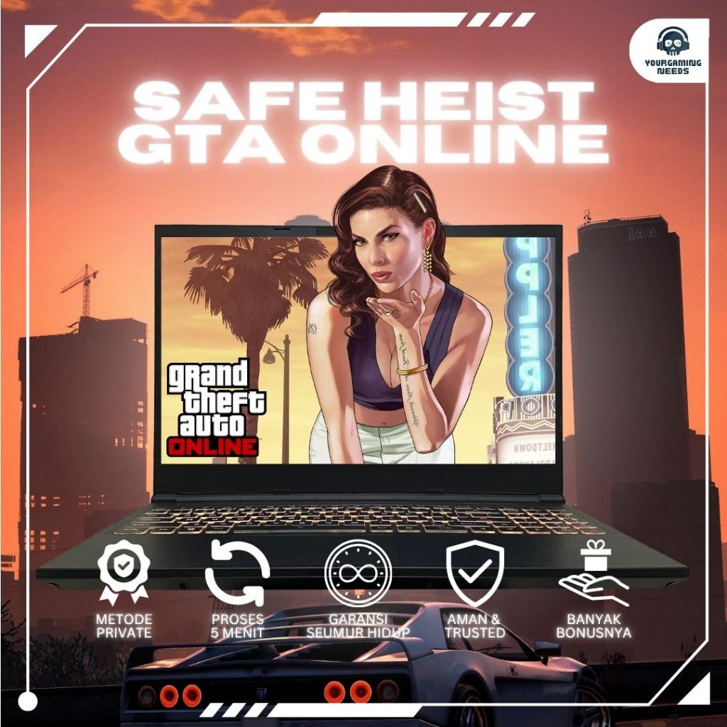 (GARANSI) Instant Heist GTA 5 Online Enhanced Legacy | PC | Grand Theft Auto V | Cash Money Uang GTA