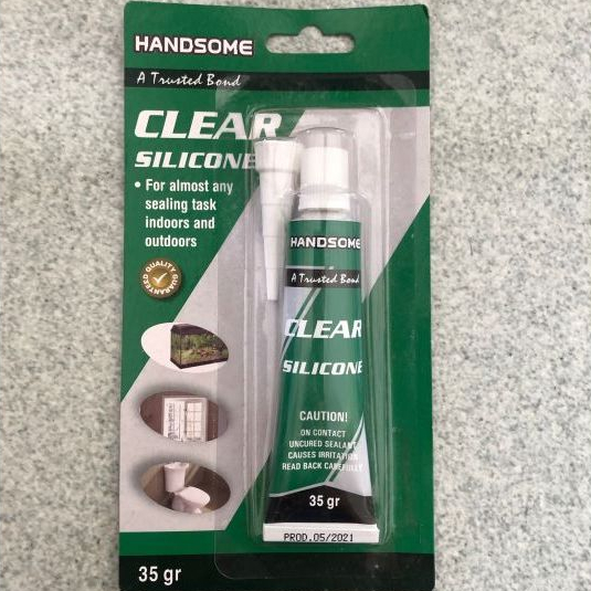 SAB Lem Kaca Silicone Odol Tube Besar 35 gr gram Handsome Lem Kaca / 35 gram Lem Silicon Sealant Tub