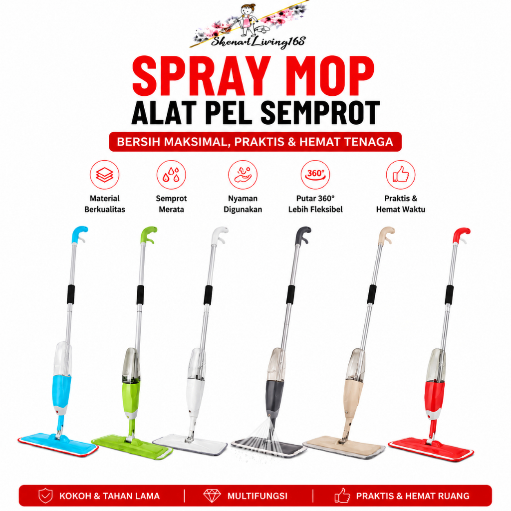SPRAY MOP SHENAR STAINLESS ORIGINAL PEL SEMPROT (SPRAY MOP)
