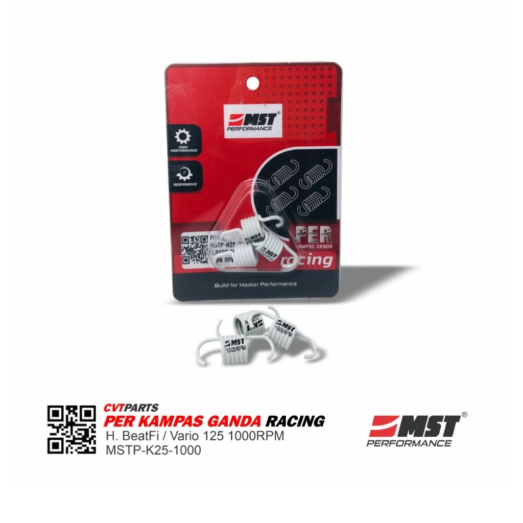 Per Kampas Ganda Racing MST Honda Beat FI / Vario 125 1000RPM (MSTP-K25-1000)
