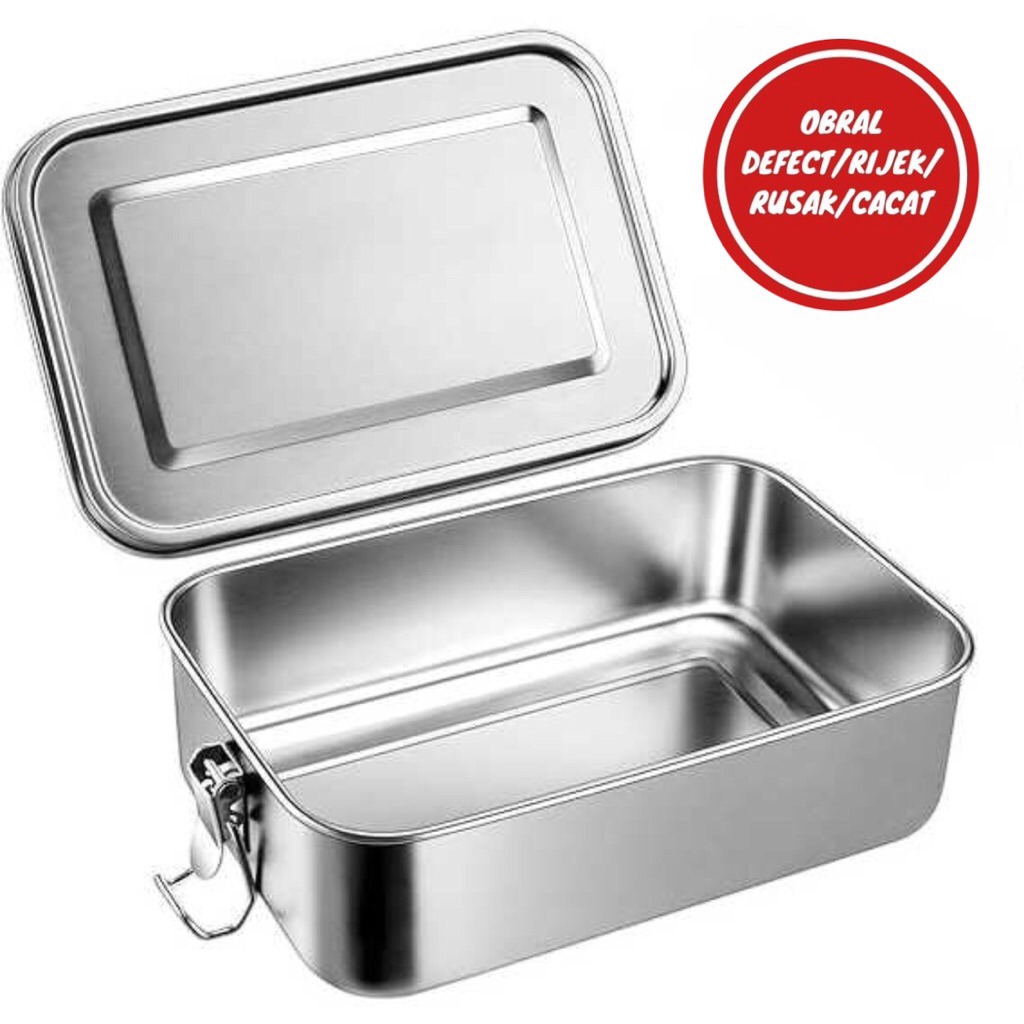 [OBRAL RIJEK] Kotak Makan Anti Tumpah Lunch Bento Box Stainless Steel 304 - UM59