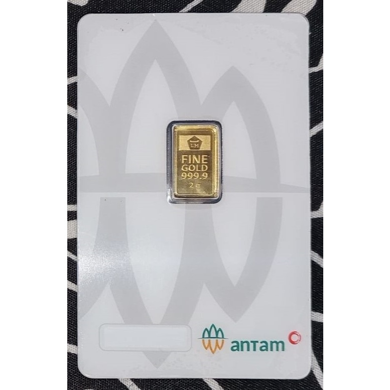 Emas Batangan LM ANTAM 2 Gram Murni 24 Karat - Tahan Inflasi, Investasi Aman, Sertifikat Keaslian
