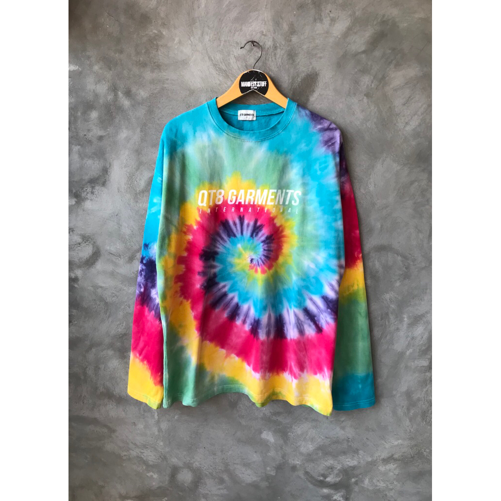 Longsleeve QT8 garments tiedye rainbow (Klik deskripsi)