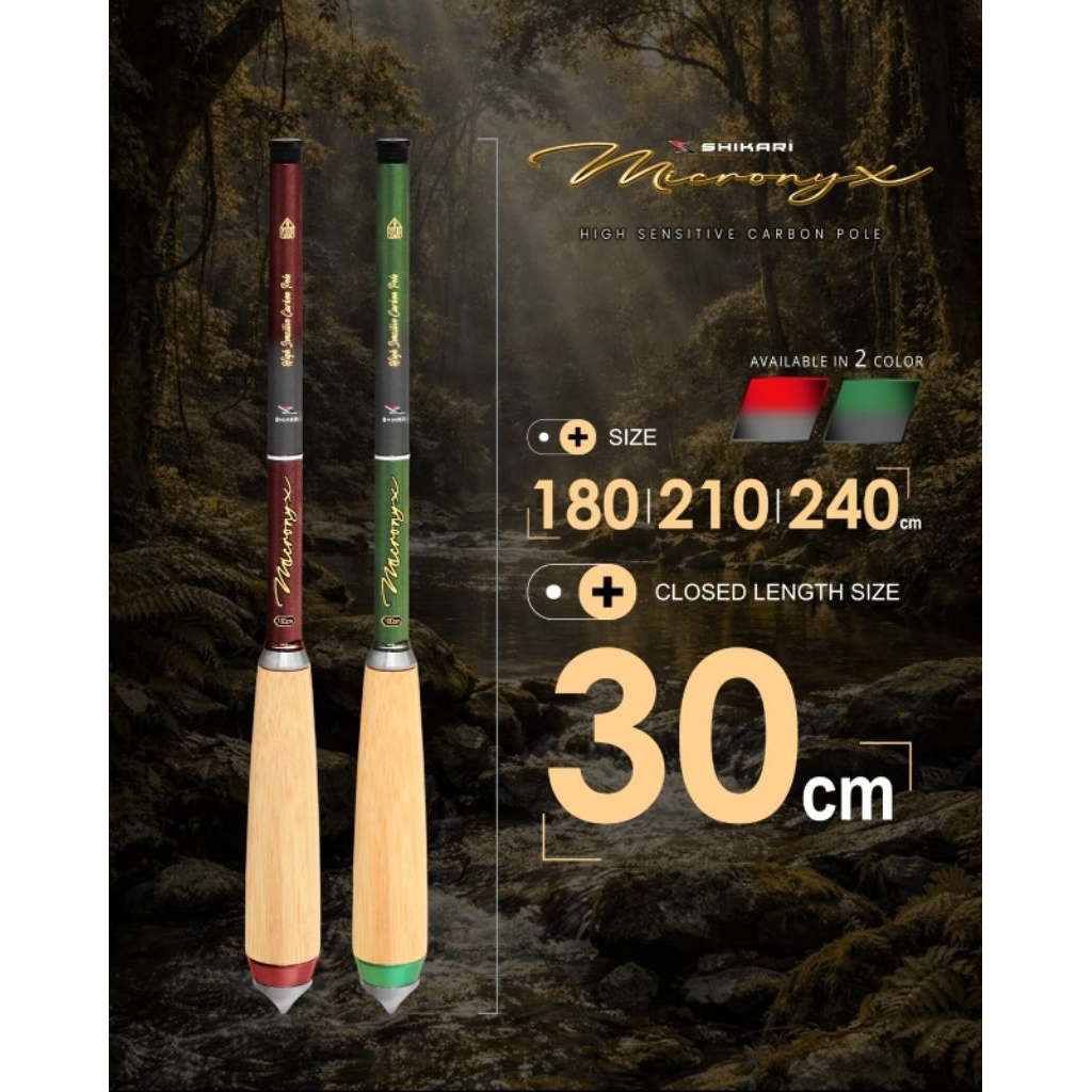 tegek shikari Micronix tegek ruas 30cm tegek micro fishing tegek lentur