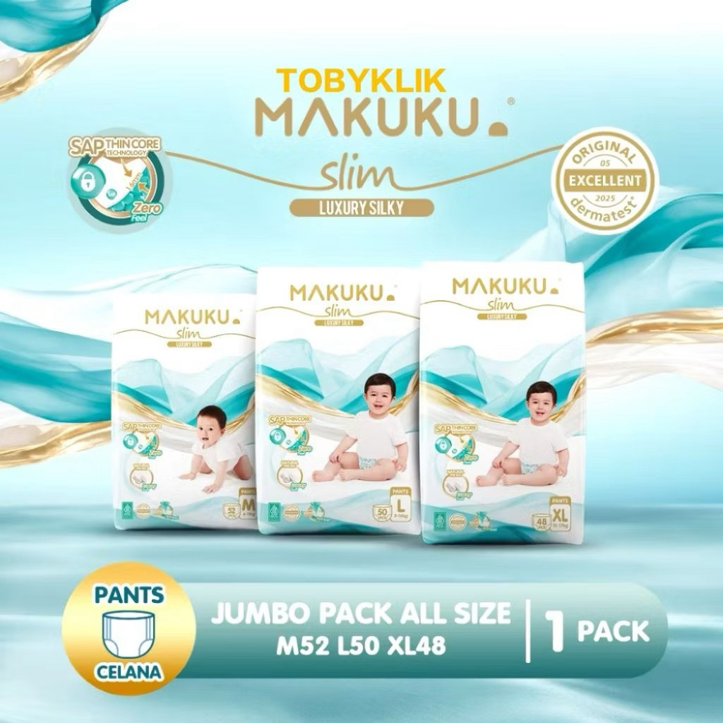 Makuku Slim Pants Jumbo / kemasan lama L dan M