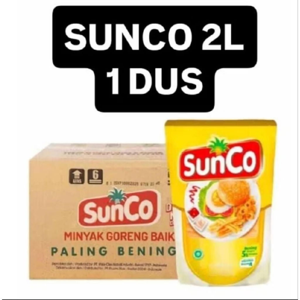 1 Dus SUNCO Minyak 2 Liter Isi 6