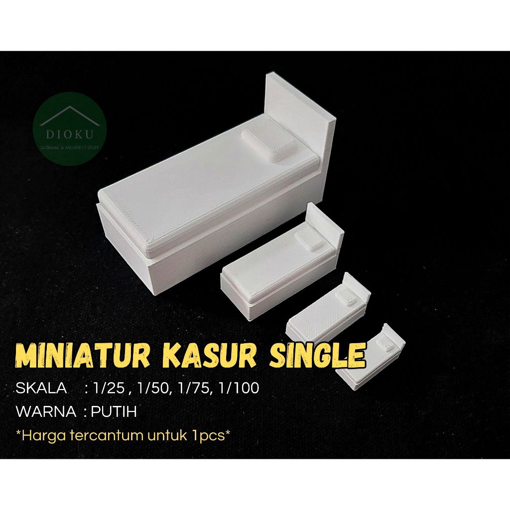 Miniatur Kasur Single Size - Maket Kasur / Ranjang / Tempat Tidur / Diorama