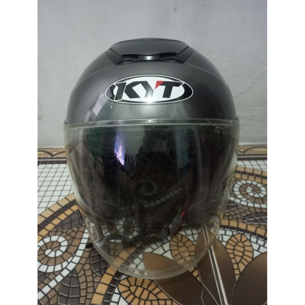 HELM KYT KYOTO GREY SOLID ORIGINAL SECOND