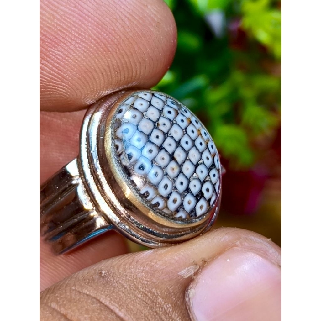 cincin batu akik jipen pamor sisik ular original madura 001