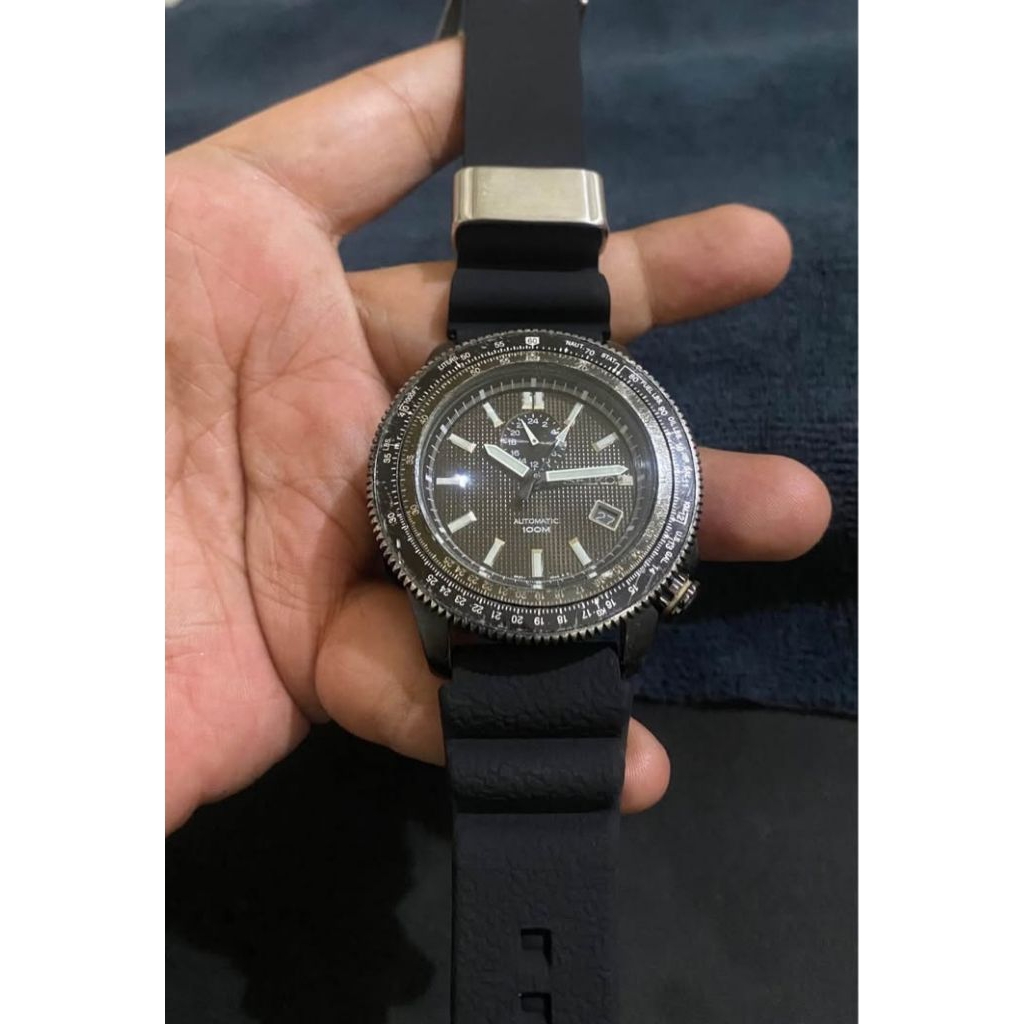 seiko superior SSA007K1 all black automatic 4R37A