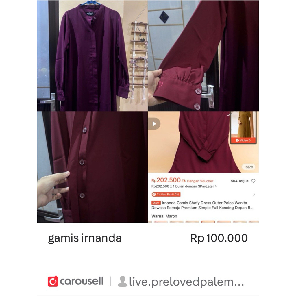 preloved gamis irnanda