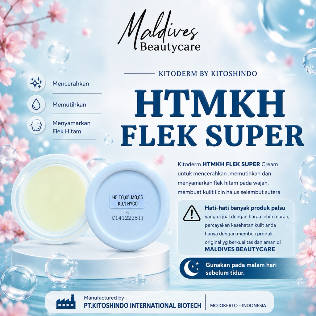 KITODERM HTMKH FLEK SUPER | CREAM MALAM FLEK SUPER PEMUTIH