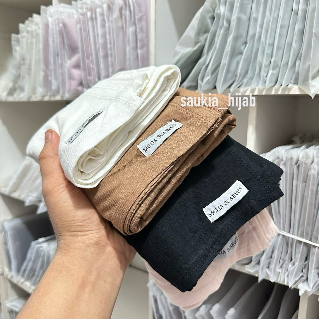 Pasmina Kaos Rayon Melia Scarves premium (Free Pouch)