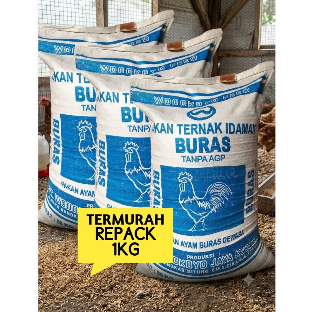1KG BURAS WONOKOYO PAKAN AYAM DEWASA