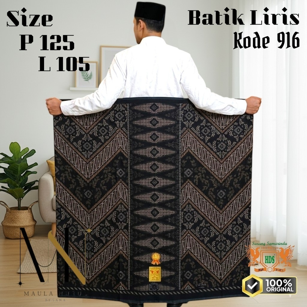 ORIGINAL SARUNG SAMARINDA HDS 210 SARUNG SANTRI DEWASA MOTIF BATIK
