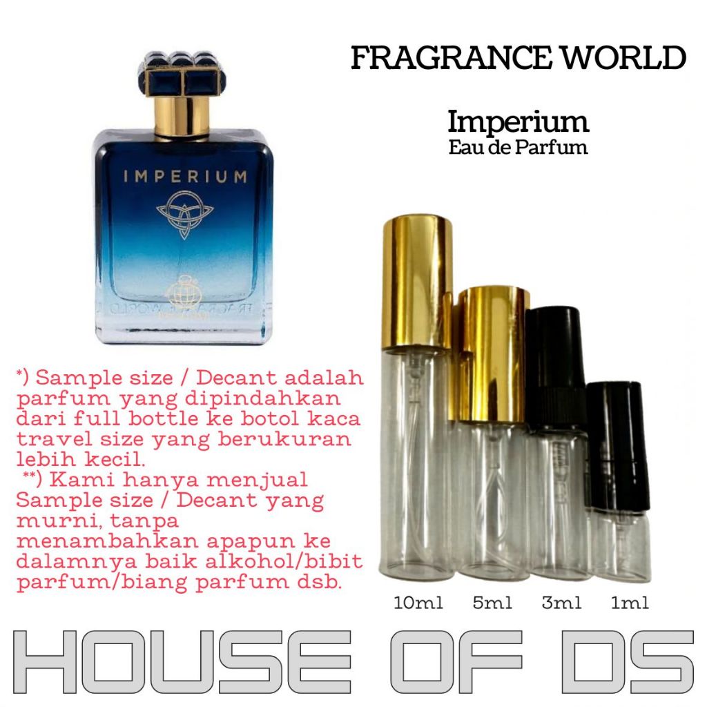 Decant Fragrance World Imperium EDP 2ml/3ml/5ml/10ml