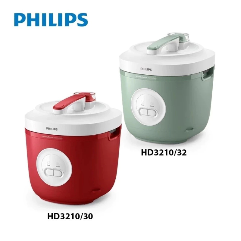 Philips Rice Cooker HD-3210 Penanak Nasi 1.8L FreshDefense Technology Lapisan Anti Lengket, Pemanasa