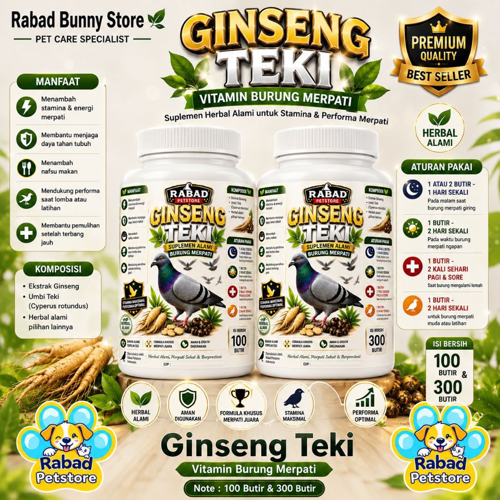 Jamu Merpati Gingseng Teki Suplemen Alami Burung Merpati