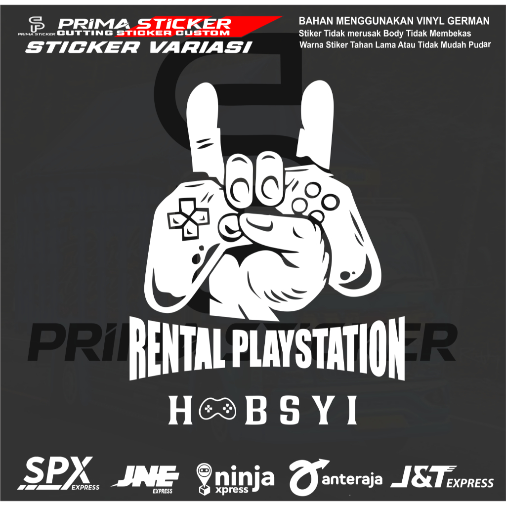 stiker rental ps cutting sticker rental ps