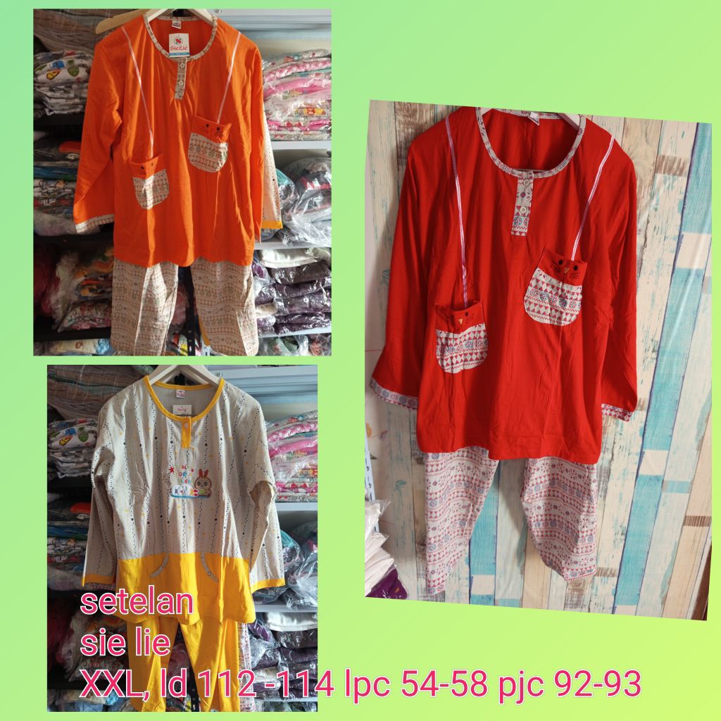 baju tidur /piyama set sie lie dewasa perempuan