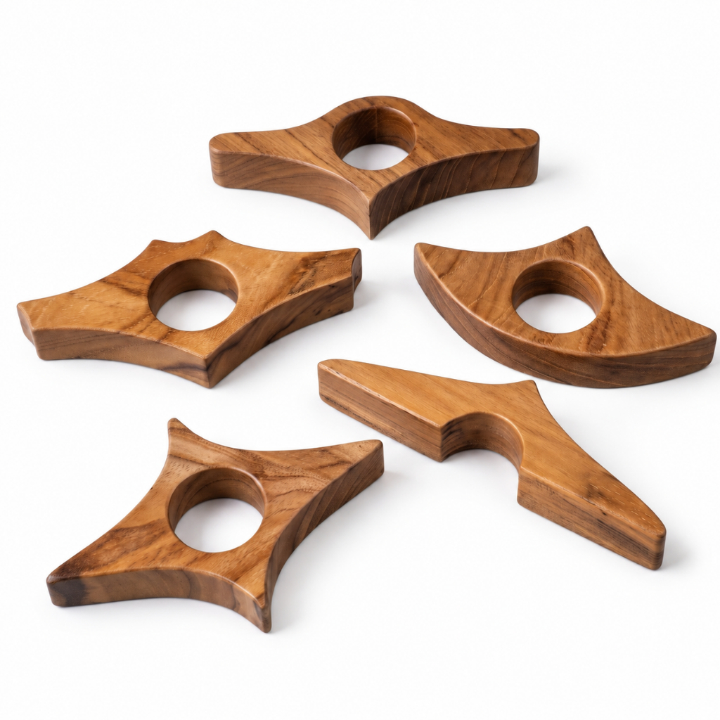 KLIQKAYU Wooden Book Page Holder Aesthetic Ring Book Pembatas Buku 1,8 x 10 cm