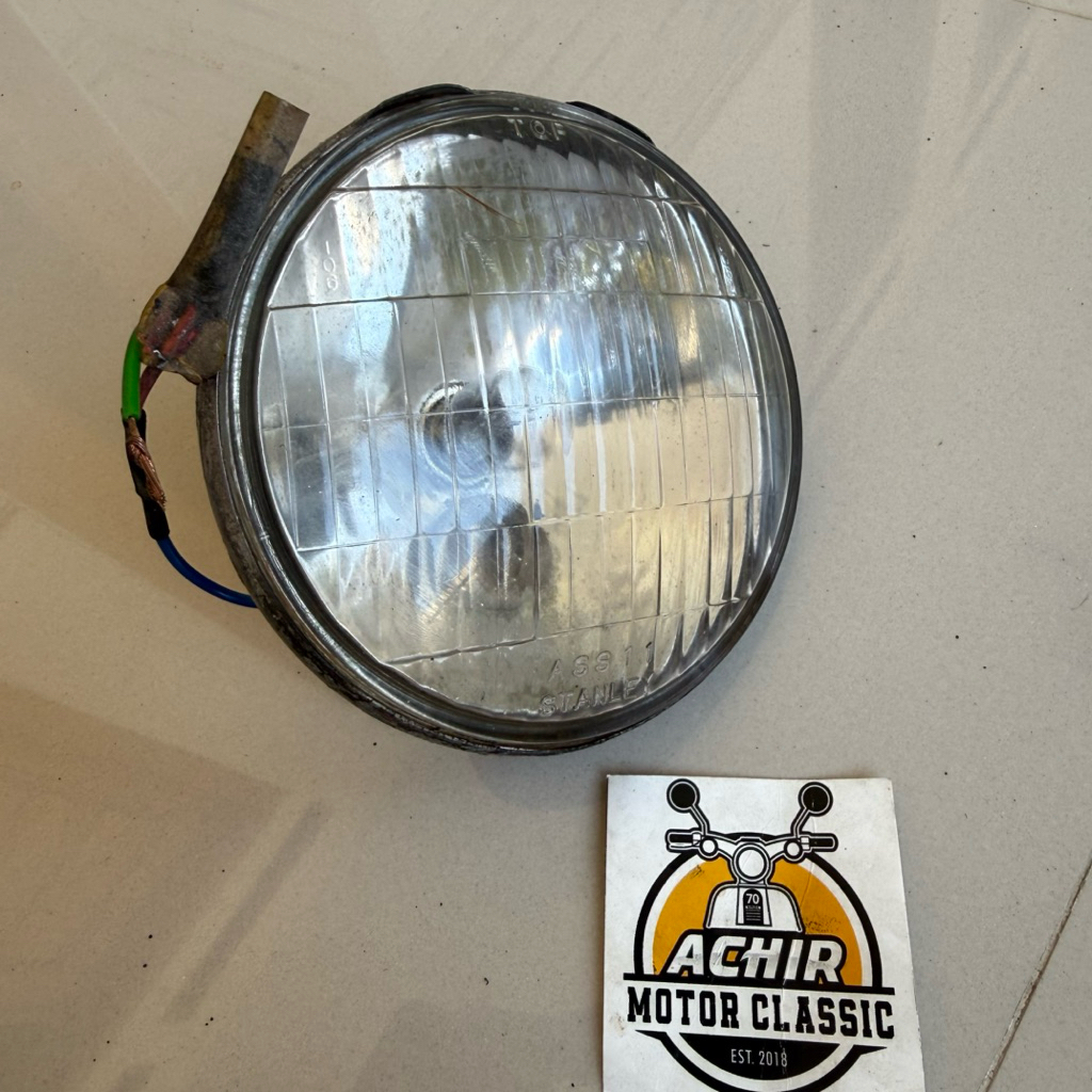REFLEKTOR LAMPU DEPAN SET RING HONDA C70 ORIGINAL SECOND