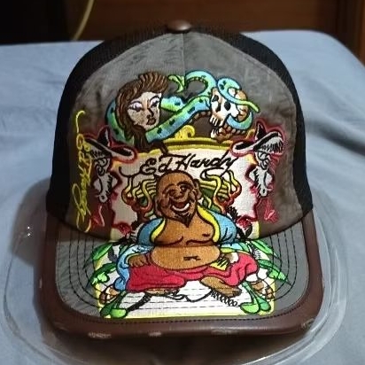 Ed Hardy cap osfm Trucker ripped, official tag.
