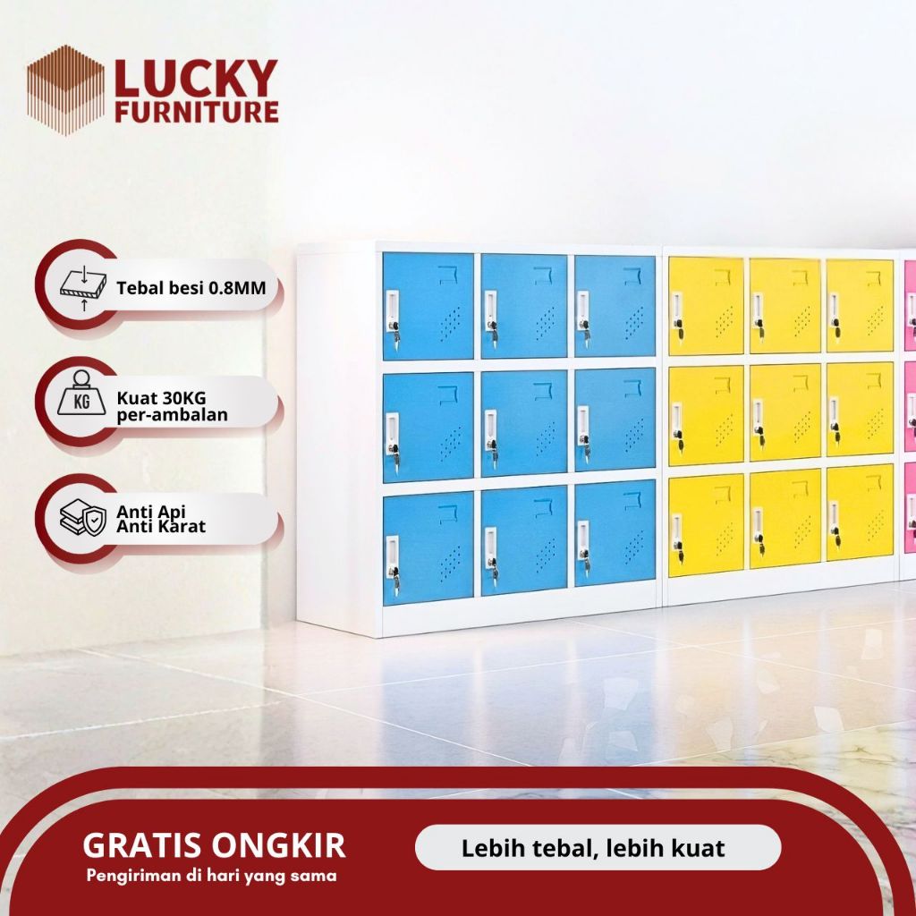 Lemari Tas TK Loker Sekolah Loker Warna Loker Multifungsi Loker Anak