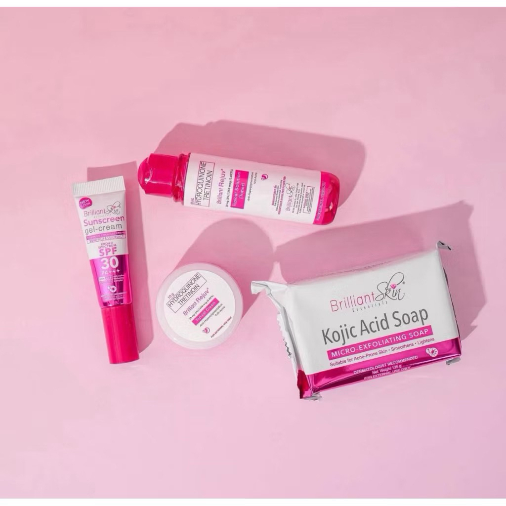 Brilliant Skin Whitening Set Original |Kojic Soap|Toner|Cream|Sunscreen