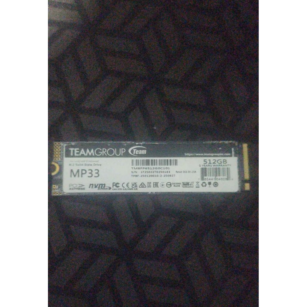 SSD NVME TEAM 512GB