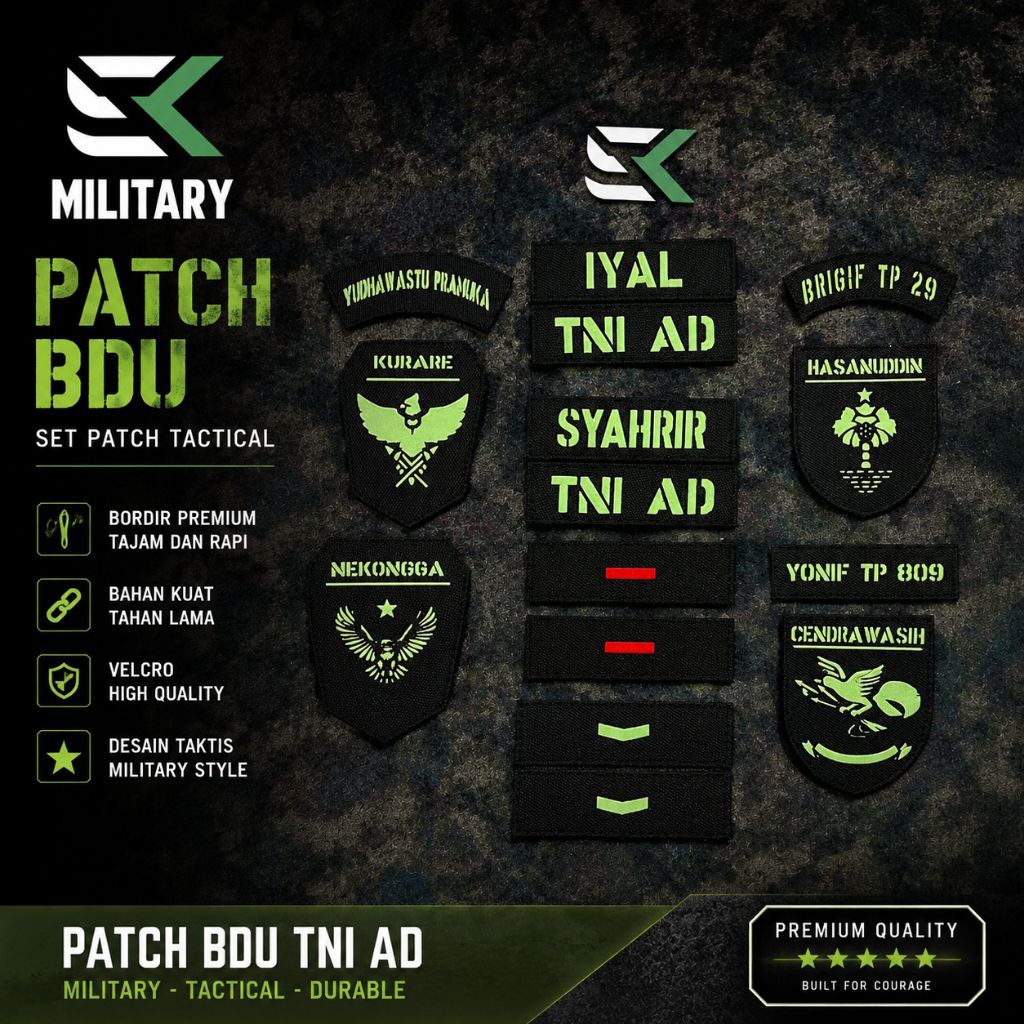 Patch Laser BDU TNI Request Pre Order