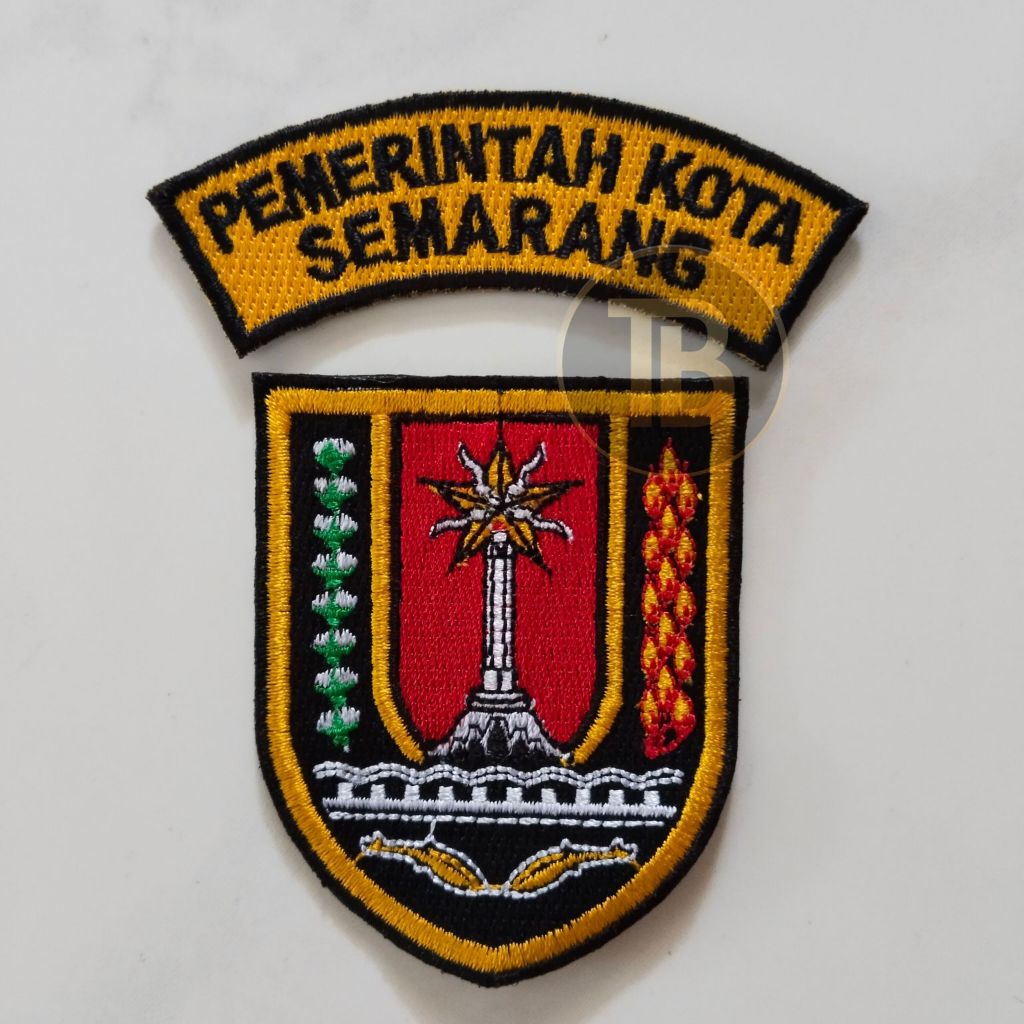 1 Set Logo Bordir / Patch / Emblem Pemerintah Kota (Pemkot) Semarang.